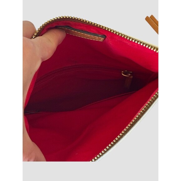 Dooney & Bourke Florentine Foldover Zip Crossbody Purse White Leather EUC - Picture 5 of 8